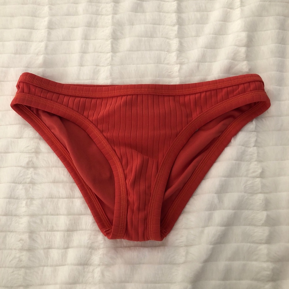 Seafolly Ribbed Orange Bikini Bottoms
